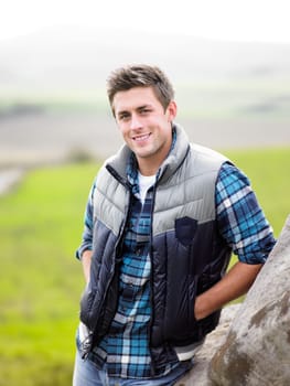 Young man in the country