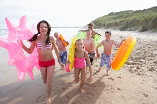 Teenagers on beach