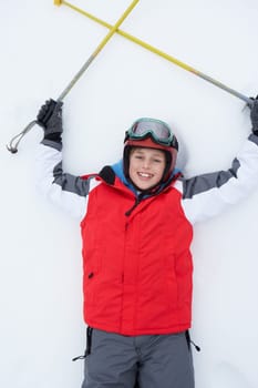 Pre-teen Boy on Ski Vacation