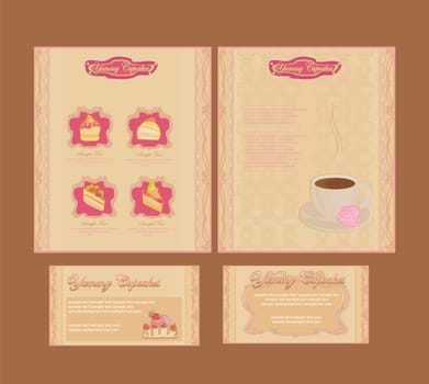 menu coffee shop set