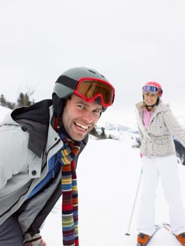 Young Couple On Ski Vacation