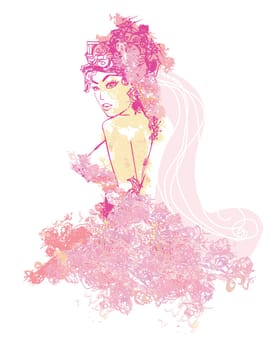 Abstract Beautiful Woman Portrait