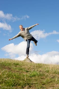 Man in countryside