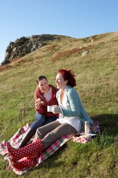 Women on country picnic