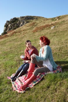 Women on country picnic