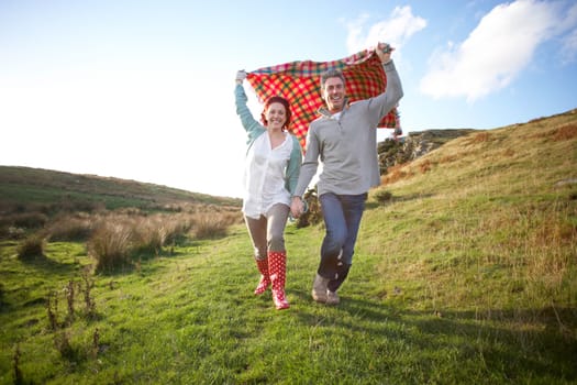 Couple in countryside