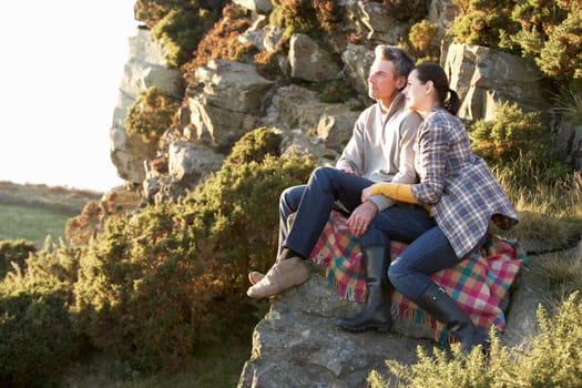 Couple in countryside