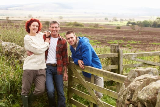 Adult group in countryside