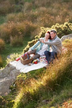 Couple on country picnic