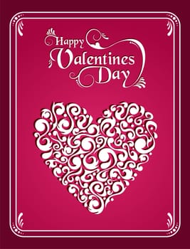 Romantic pink floral design Valentines day background. Vector file available.