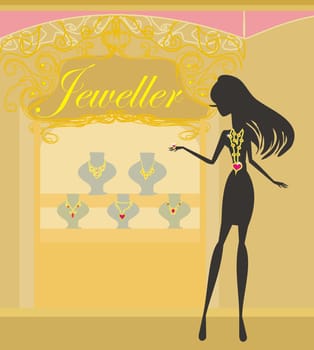 Girl and jewellerys