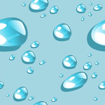 Clear water drops pattern background. Vector file available.