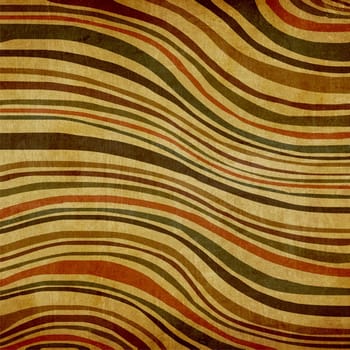 Composition of colored curved lines on retro background