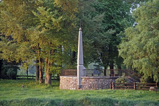 Monument on the banks of the Weser in Veltheim