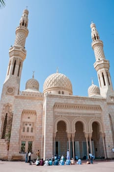 A traditional Arabian style mosque located in Jumeira, Dubai, UAE