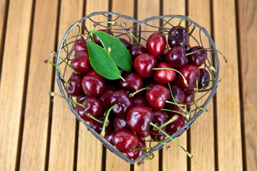 Cherries in heart baskets
