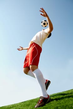 Image of professional sportsman playing football