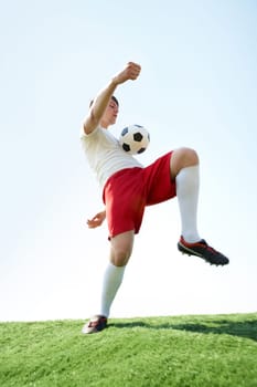 Image of professional sportsman playing football