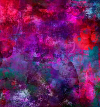 Painted background in shades of pink,purple and dark red