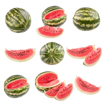 Water melons isolated on white background.
