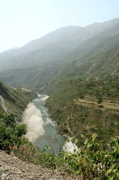 Watercourse in Yamuna Valley, Uttarakhand, India, Asia