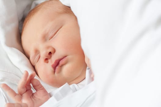 Closeup of Sleeping Newborn Baby