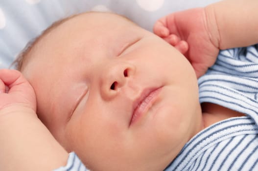 Closeup of Sleeping Newborn Baby