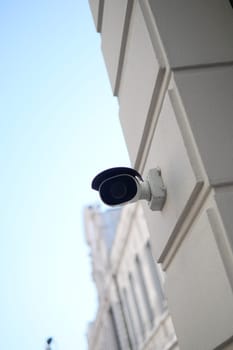 CCTV security camera operating outdoor ,