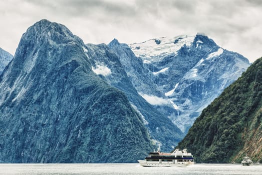 Milford sound. New Zealand fiordland