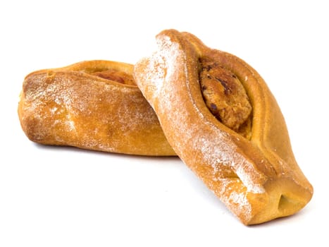 Two greek mini Peinirli isolated on white background