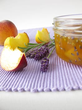 Peach jam with lavender