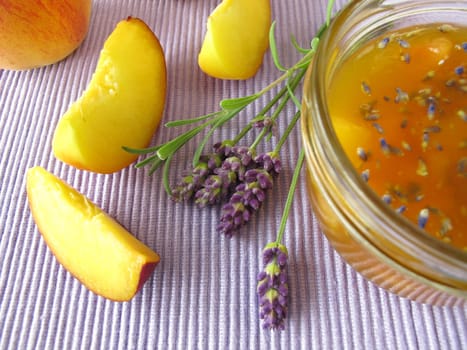 Peach jam with lavender