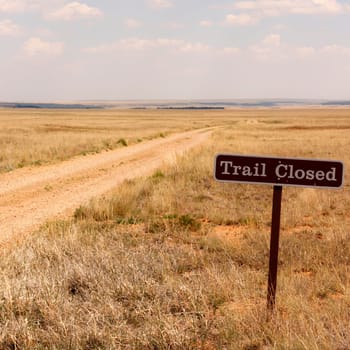 Signs and rough roads formerly SF Trail