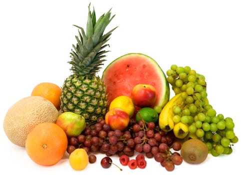 This is a display of tropical fruits