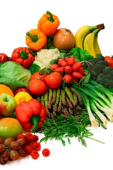 This is a close-up of vegetables and fruits.