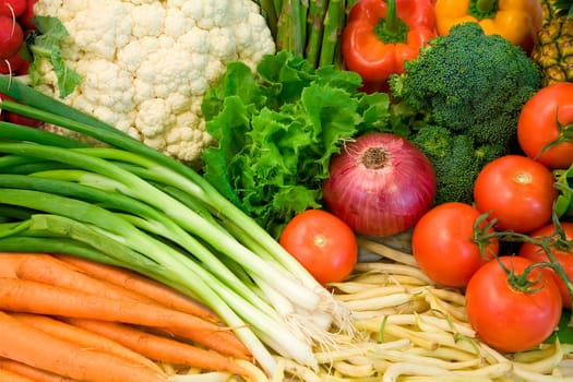 This is a colorful close-up of vegetables.