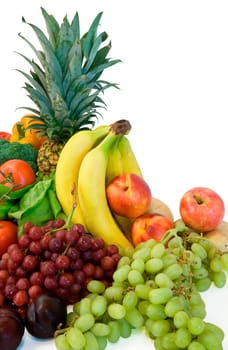 This is a close-up of vegetables and fruits.
