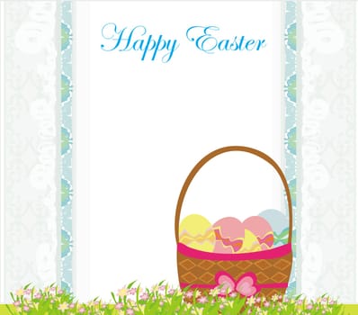 Easter Egg On Grunge Background