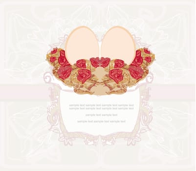 Easter Egg On Grunge Background
