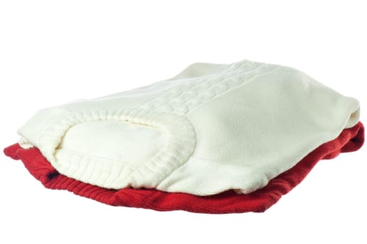 a cotton sweater over white background