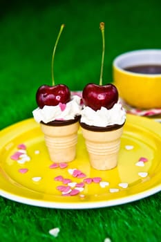 Cream tart for picnic