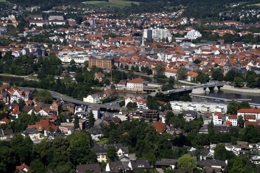 View of Hamelin from Klüt