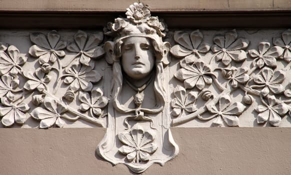 Detail of the house in Hamelin's old town