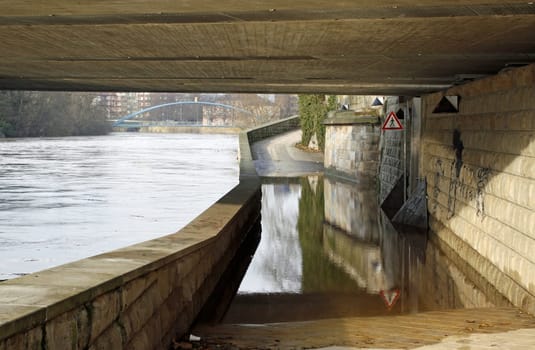 Flooded underpass in Hamelin