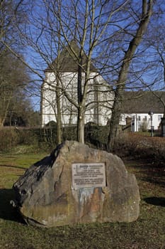 Memorial stone at Falkenhagen Monastery