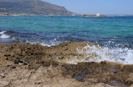 Natural beach in Crete