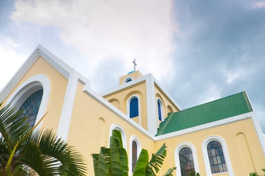 Peñafrancia Basilica in Naga city, Philippines. Completed in 1981, the Peñafrancia Basilica Minore houses an image of the virgin Mary that was sculpted in 1710.