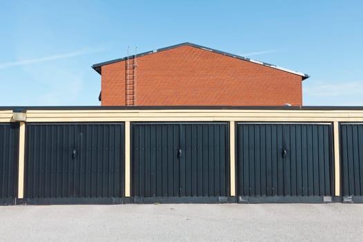 Garage Doors in a row