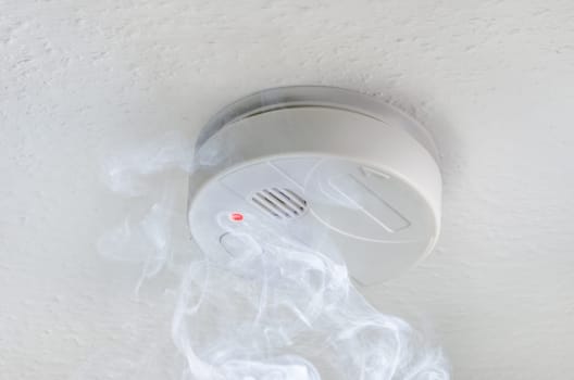 Fire detector with smoke