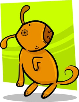 cartoon doodle illustration of funny dog or puppy